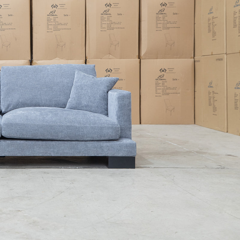 The Jersey Deep Seated Feather & Foam Three Seat Sofa - Frost available to purchase from Warehouse Furniture Clearance at our next sale event.