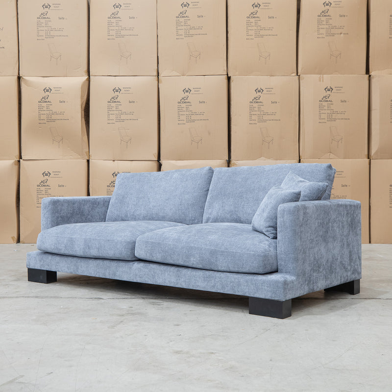 The Jersey Deep Seated Feather & Foam Three Seat Sofa - Frost available to purchase from Warehouse Furniture Clearance at our next sale event.