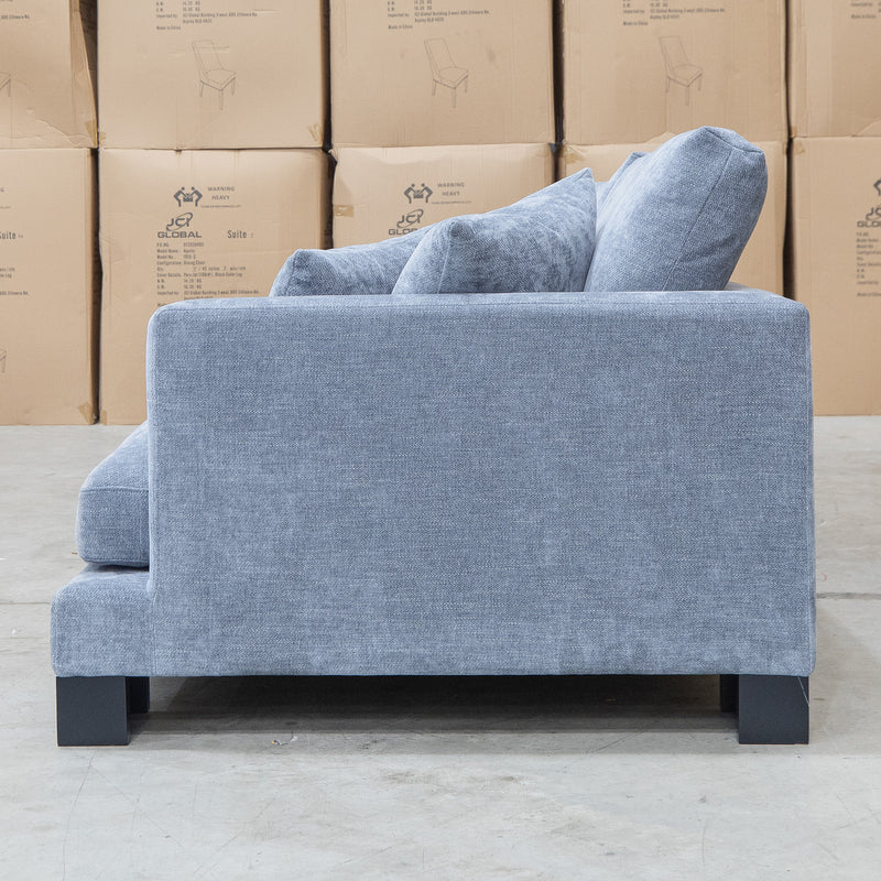 The Jersey Deep Seated Feather & Foam Three Seat Sofa - Frost available to purchase from Warehouse Furniture Clearance at our next sale event.