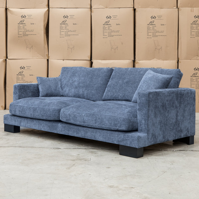 The Jersey Deep Seated Feather & Foam Three Seat Sofa - Licorice available to purchase from Warehouse Furniture Clearance at our next sale event.