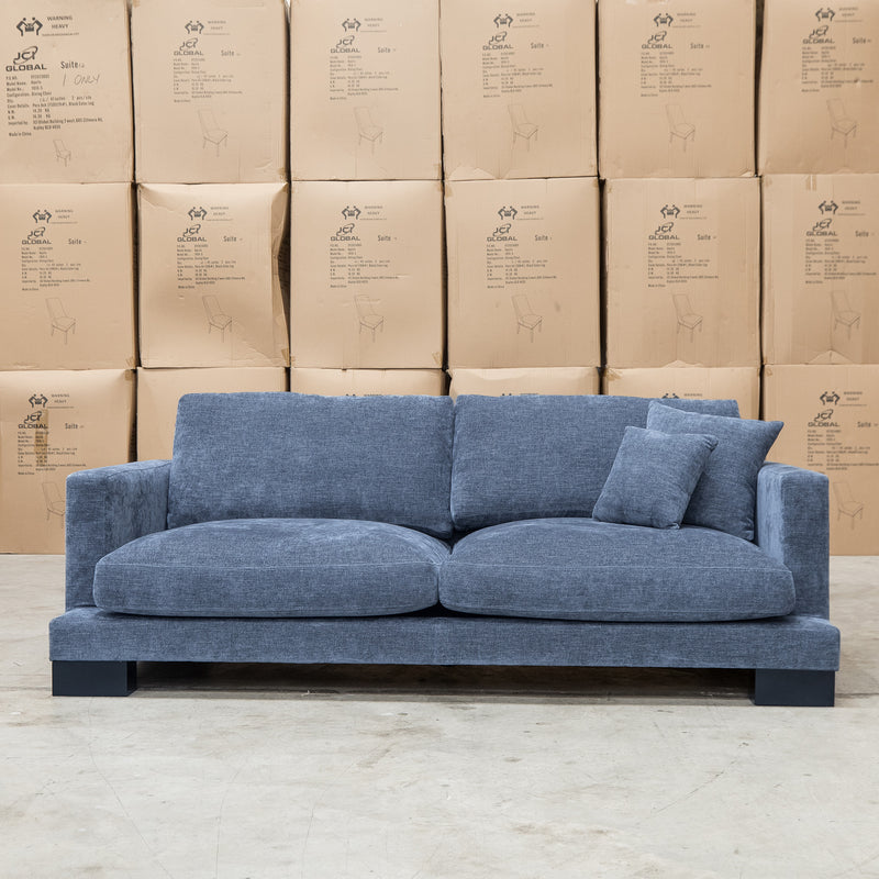 The Jersey Deep Seated Feather & Foam Two Seat Sofa - Licorice available to purchase from Warehouse Furniture Clearance at our next sale event.