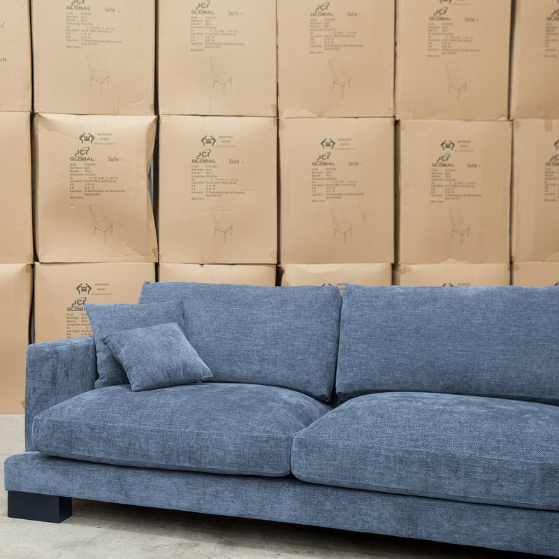 The Jersey Deep Seated Feather & Foam Three Seat Sofa - Licorice available to purchase from Warehouse Furniture Clearance at our next sale event.