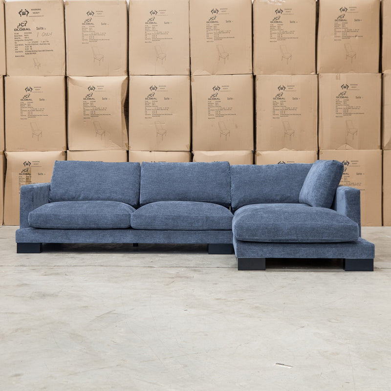The Jersey Deep Seated Feather & Foam RHF Chaise Lounge - Licorice available to purchase from Warehouse Furniture Clearance at our next sale event.