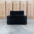 The Kalena Oversized Plush Feather & Foam Single Chaise - Black