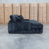 The Kalena Oversized Plush Feather & Foam Double Chaise Lounge - Black