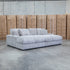 The Kalena Oversized Plush Feather & Foam Double Chaise Lounge - Silver