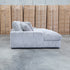The Kalena Oversized Plush Feather & Foam Double Chaise Lounge - Silver