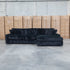 The Kalena Oversized Plush Feather & Foam RHF Chaise Lounge - Black