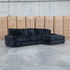 The Kalena Oversized Plush Feather & Foam RHF Chaise Lounge - Black