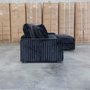 Kalena Oversized Plush Feather & Foam RHF Chaise Lounge - Black