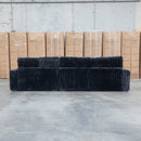 Kalena Oversized Plush Feather & Foam RHF Chaise Lounge - Black