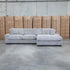 The Kalena Oversized Plush Feather & Foam RHF Chaise Lounge - Silver