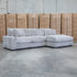 The Kalena Oversized Plush Feather & Foam RHF Chaise Lounge - Silver
