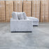 The Kalena Oversized Plush Feather & Foam RHF Chaise Lounge - Silver