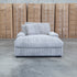 The Kalena Oversized Plush Feather & Foam Single Chaise - Silver