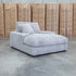 The Kalena Oversized Plush Feather & Foam Single Chaise - Silver