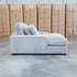 The Kalena Oversized Plush Feather & Foam Single Chaise - Silver