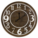 The Kensington Station Wall Clock Large Numbers 80 cm - Vintage Brown - ME112 - Available In-Store Only available to purchase from Warehouse Furniture Clearance at our next sale event.