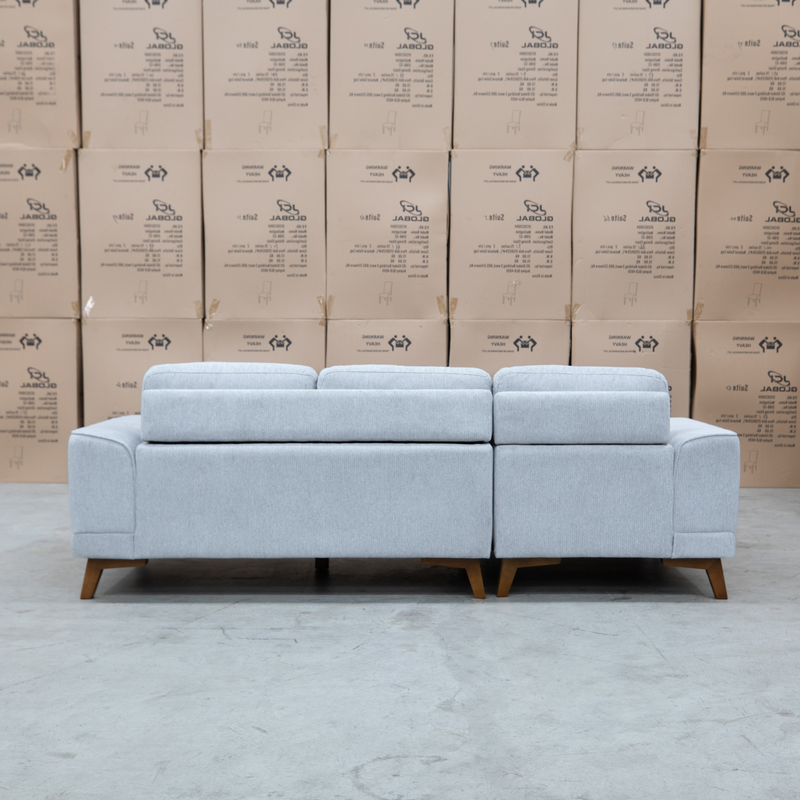 The Khloe Three Seat Chaise Lounge LHF - Whisper available to purchase from Warehouse Furniture Clearance at our next sale event.