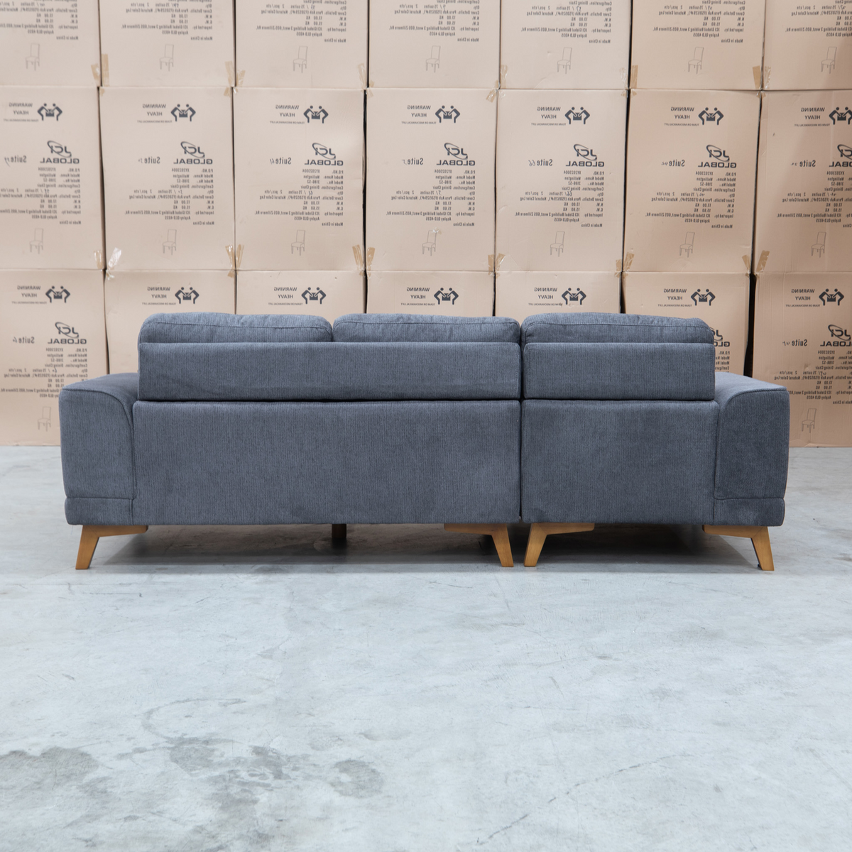 The Khloe Three Seat Chaise Lounge LHF - Shadow - PRE ORDER Available After 15th November available to purchase from Warehouse Furniture Clearance at our next sale event.