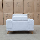 The Khloe Fabric Armchair - Whisper available to purchase from Warehouse Furniture Clearance at our next sale event.