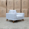 The Khloe Fabric Armchair - Whisper available to purchase from Warehouse Furniture Clearance at our next sale event.