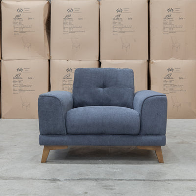 The Khloe Fabric Armchair - Shadow available to purchase from Warehouse Furniture Clearance at our next sale event.