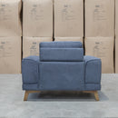 The Khloe Fabric Armchair - Shadow available to purchase from Warehouse Furniture Clearance at our next sale event.