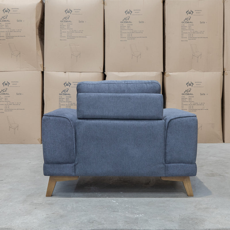 The Khloe Fabric Armchair - Shadow available to purchase from Warehouse Furniture Clearance at our next sale event.
