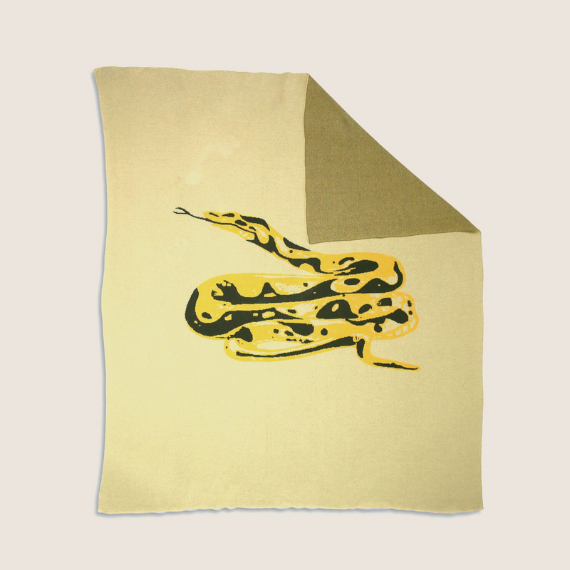 The Rayell Kids Snake Throw - Banana Yellow - KAN15  - Available Instore Only available to purchase from Warehouse Furniture Clearance at our next sale event.