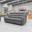 The La-Z-Boy Neilson Twin Power Reclining 3 Seater - Sidekick Charcoal available to purchase from Warehouse Furniture Clearance at our next sale event.