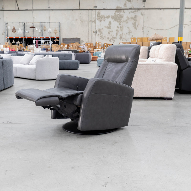 The La-Z-Boy Oslo Large Rocker Recliner Swivel Chair - Aurora Shadow - Floor Stock available to purchase from Warehouse Furniture Clearance at our next sale event.