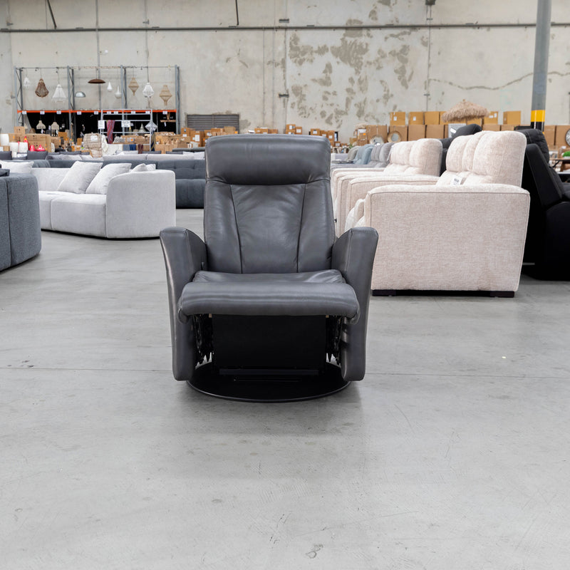 The La-Z-Boy Oslo Large Rocker Recliner Swivel Chair - Aurora Shadow - Floor Stock available to purchase from Warehouse Furniture Clearance at our next sale event.