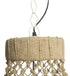 The Large Three Tier Jute and Iron Chandelier - Natural - MS26 - Available In-Store Only