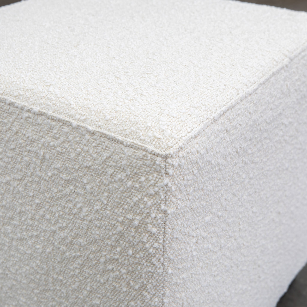 The Laura Boucle Ottoman - Cream available to purchase from Warehouse Furniture Clearance at our next sale event.