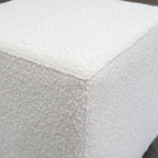 The Laura Boucle Ottoman - Cream available to purchase from Warehouse Furniture Clearance at our next sale event.