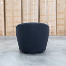 Laura Boucle Swivel Armchair - Black