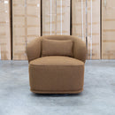 Laura Boucle Swivel Armchair - Camel