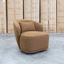 Laura Boucle Swivel Armchair - Camel