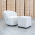 The Laura Boucle Ottoman - Cream