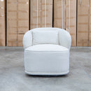 Laura Boucle Swivel Armchair - Cream