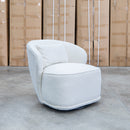 Laura Boucle Swivel Armchair - Cream