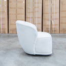 Laura Boucle Swivel Armchair - Cream