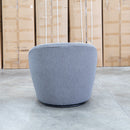 Laura Boucle Swivel Armchair - Dark Grey