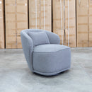 Laura Boucle Swivel Armchair - Dark Grey
