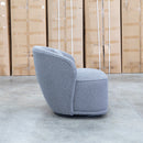 Laura Boucle Swivel Armchair - Dark Grey