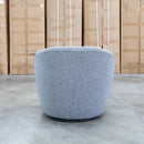 Laura Boucle Swivel Armchair - Light Grey