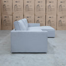 The Layne RHF Chaise Lounge - Silver available to purchase from Warehouse Furniture Clearance at our next sale event.