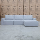 The Layne RHF Chaise Lounge - Silver available to purchase from Warehouse Furniture Clearance at our next sale event.