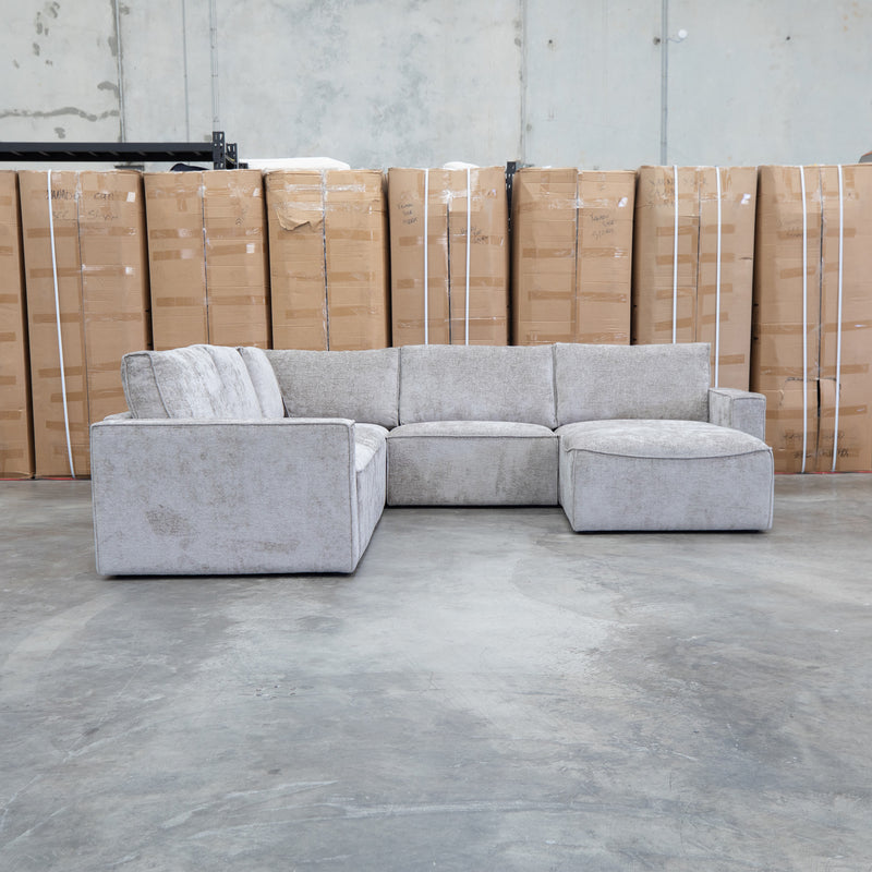Layne Modular Corner Lounge with Ottoman - Bark